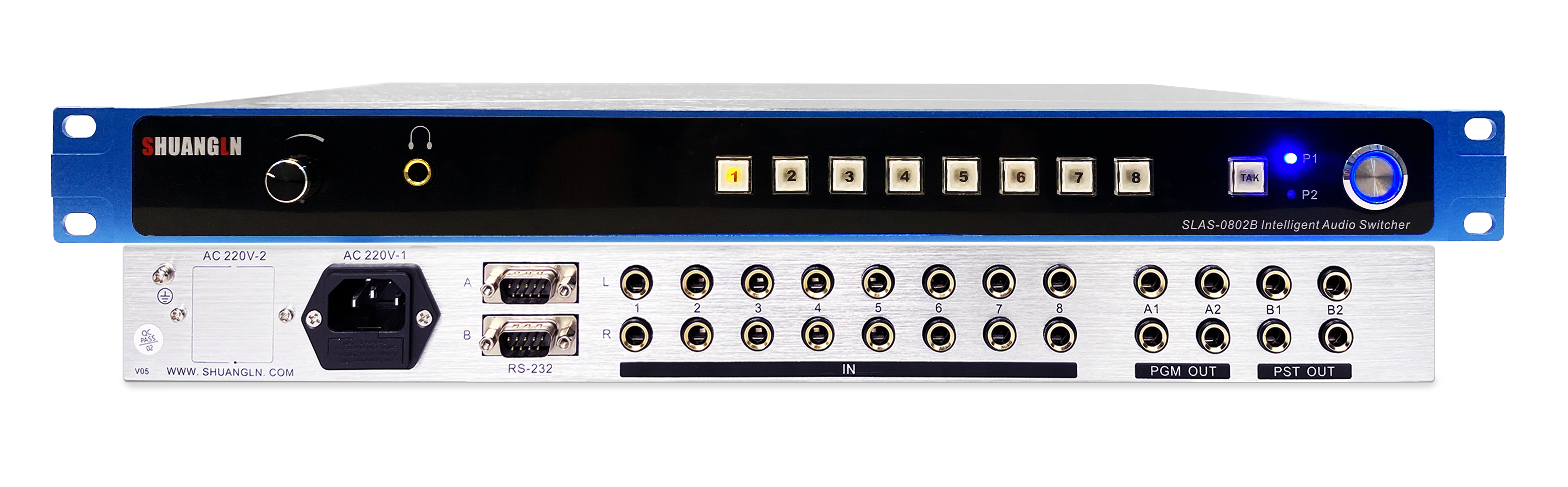 3-SLAS-0802B模拟音频切换器